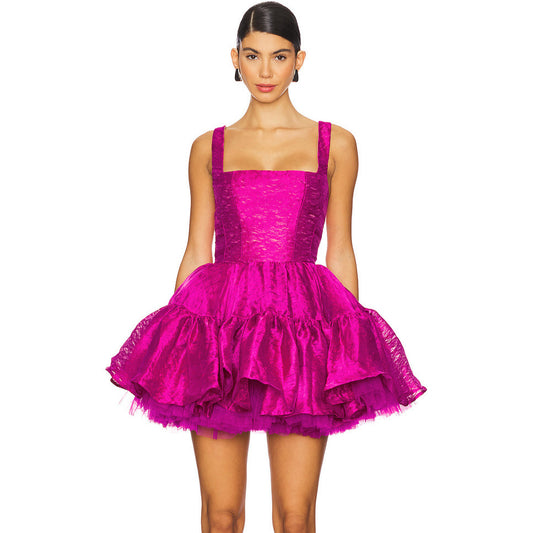 Strapless Square Neck Mini Dress - vevewholesale