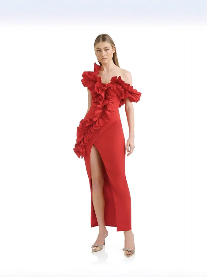 Fungus Long Dress-Red - vevewholesale