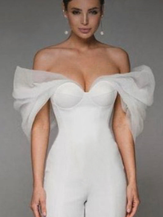 Organza One Shoulder Jumpsuit - vevewholesale