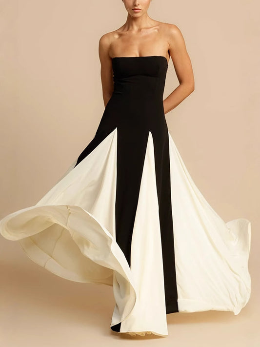 Mesh fabric patchwork dress - vevewholesale