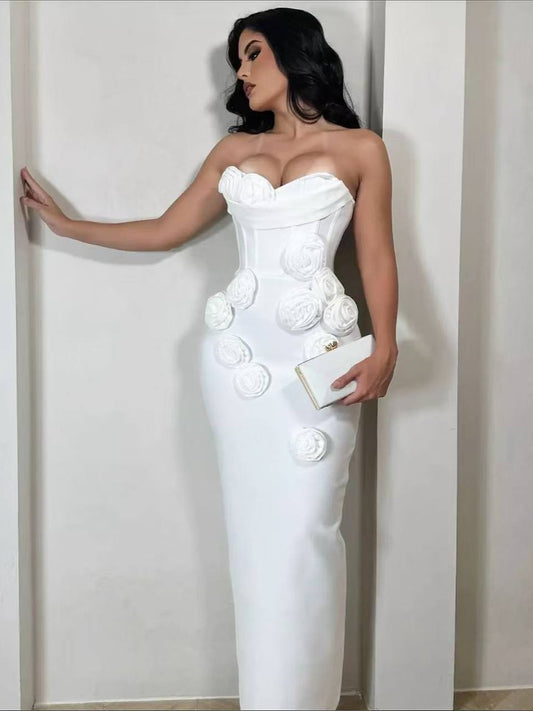 Flower Maxi Dress - vevewholesale