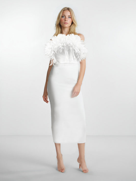 Bodycon Flower Long Dress - vevewholesale