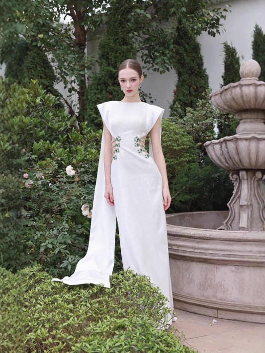 Elegantly Cut Out Maxi Dress - vevewholesale