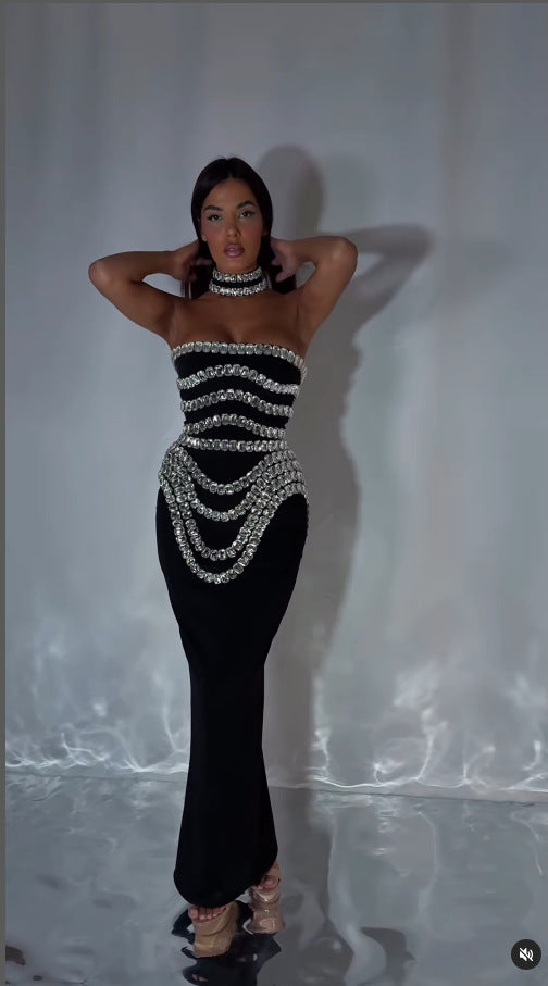 Diamond Strapless Maxi Dress - vevewholesale