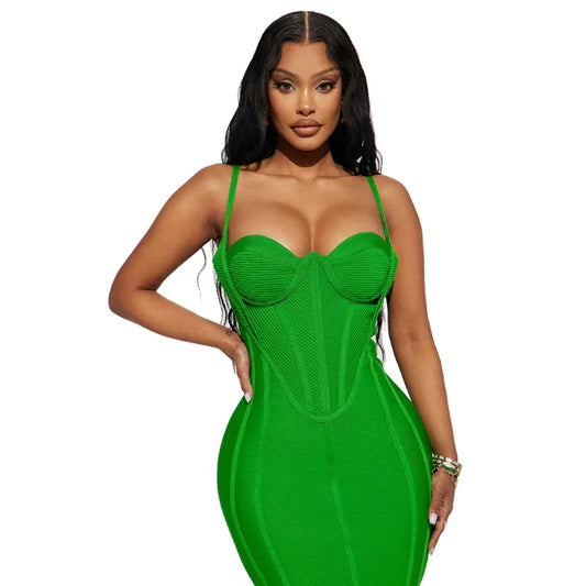 Halter Bodycon Midi Dress - vevewholesale