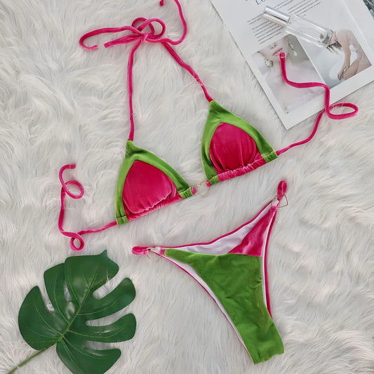 Metal Heart Bikini - vevewholesale