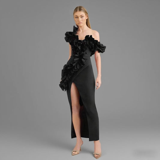 Fungus Long Dress-Black - vevewholesale