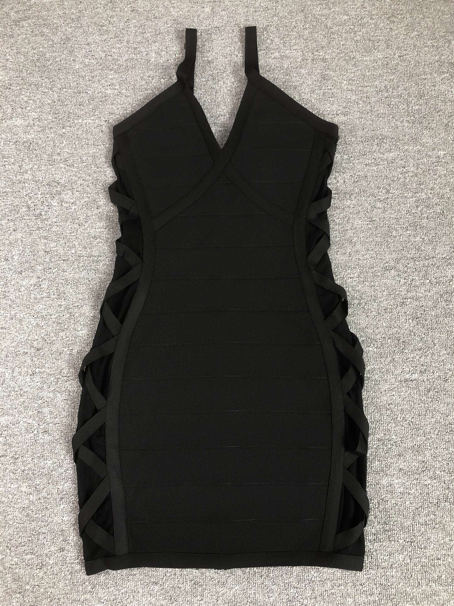 Crossed Side Mesh Mini Dress - vevewholesale