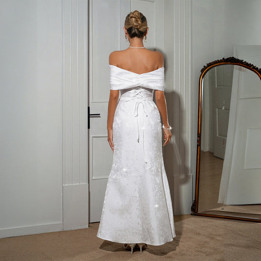 Elegant Strapless Long Dress