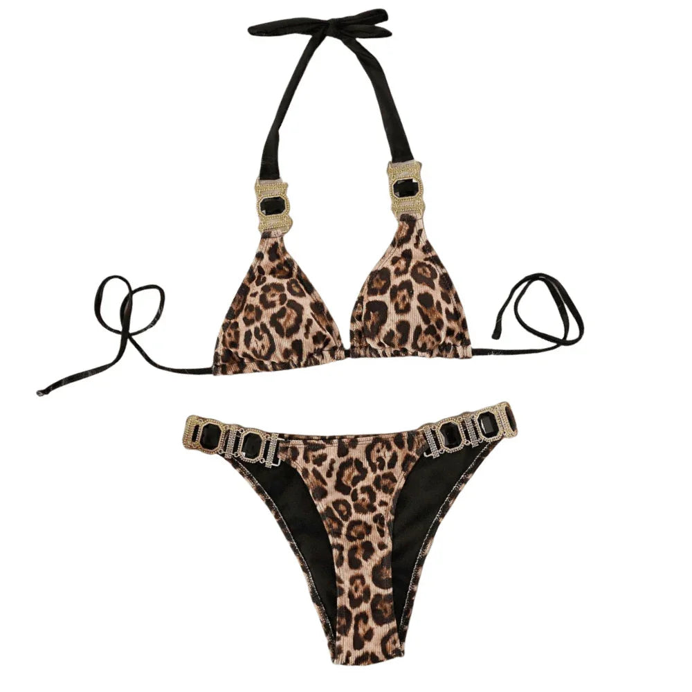 Leopard Print Bikini - vevewholesale
