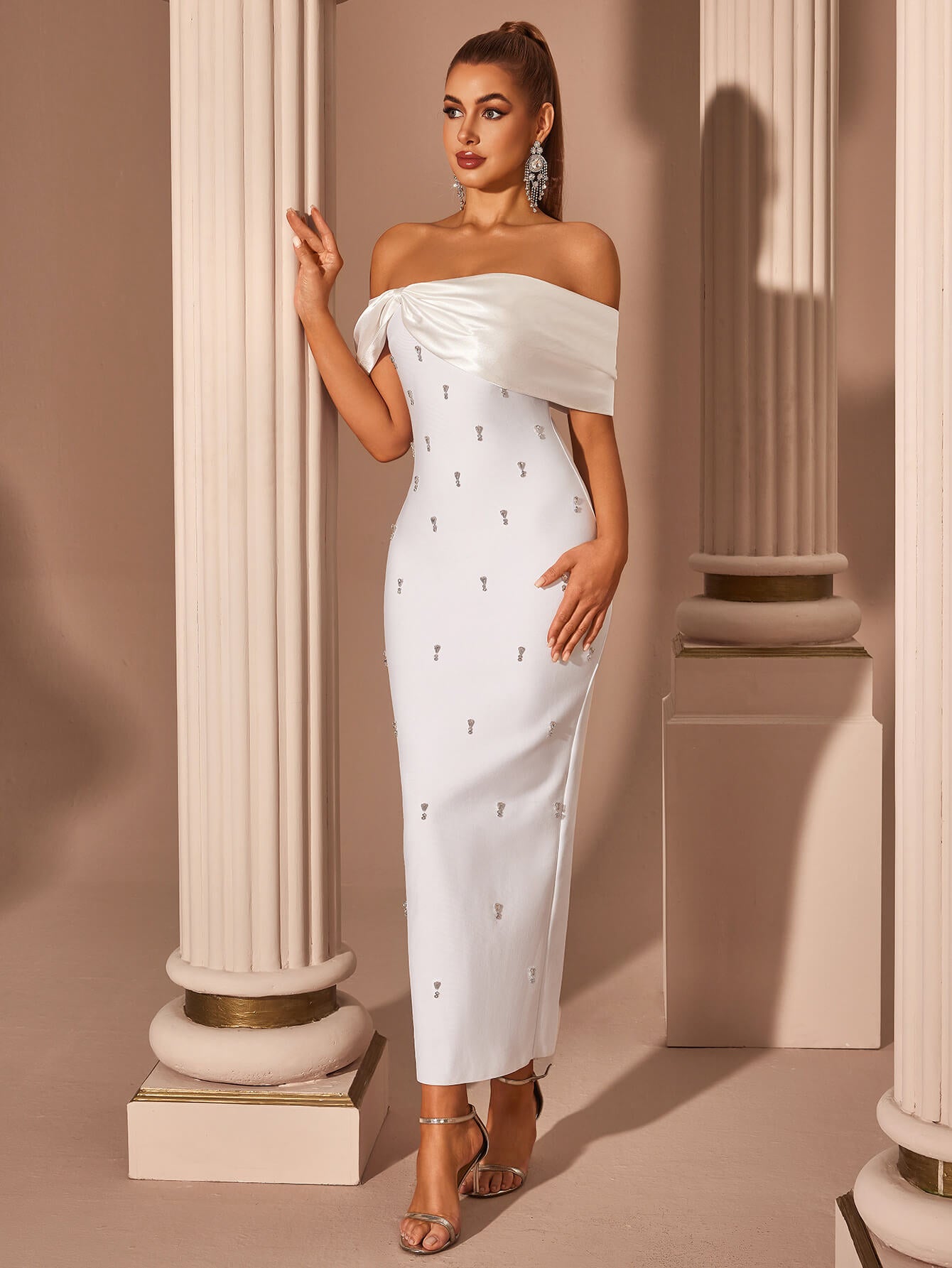 Elegant Off The Shoulder Long Dress