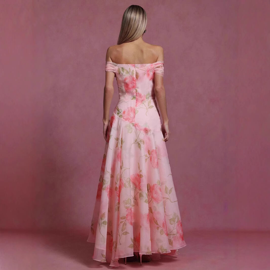 Vestido largo estampado floral