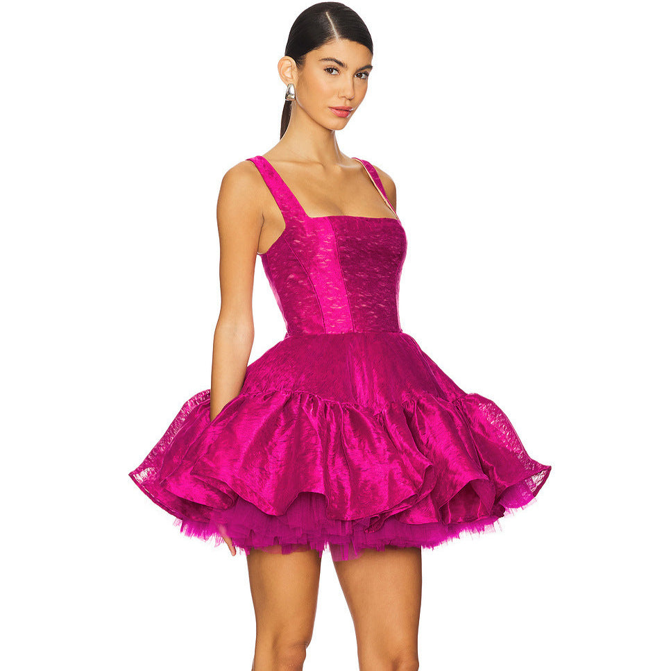 Strapless Square Neck Mini Dress - vevewholesale