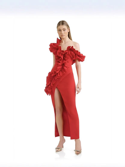 Fungus Long Dress-Red - vevewholesale