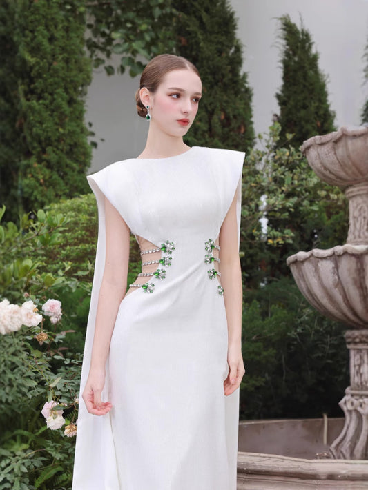 Elegantly Cut Out Maxi Dress - vevewholesale