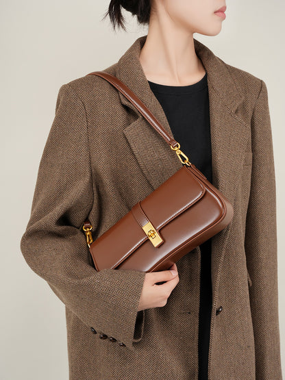 French Cowhide One Shoulder Bag - vevewholesale