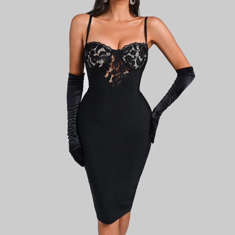 Lace Mini Dress- 96cm Long - vevewholesale