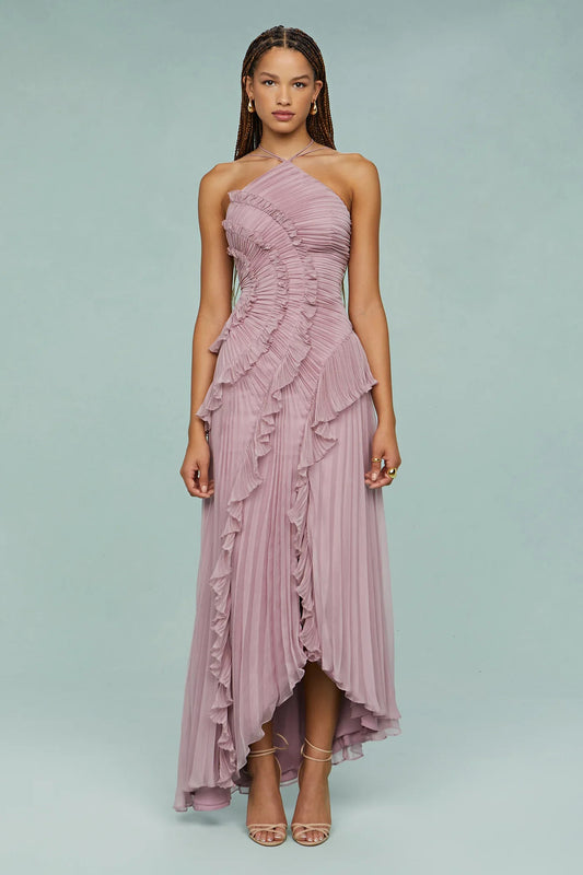Chiffon Ruffled Long Dress