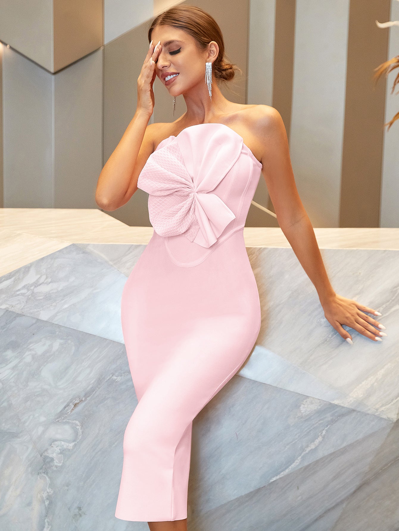 Butterfly Backless Long Dress - vevewholesale
