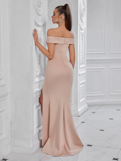 V Neck High Slit Maxi Dress - vevewholesale