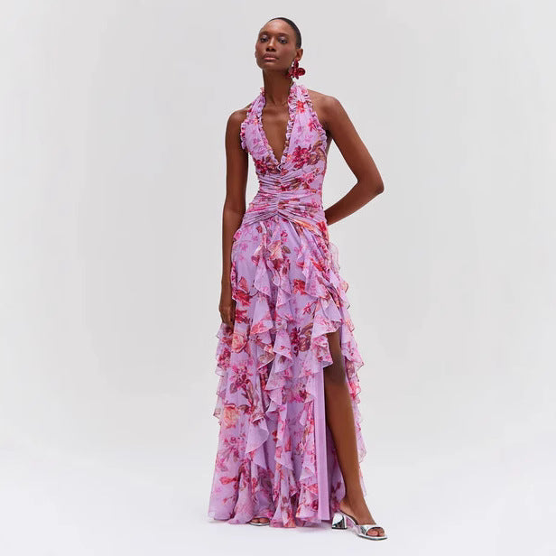 Sleeveless Floral Maxi Dress - vevewholesale