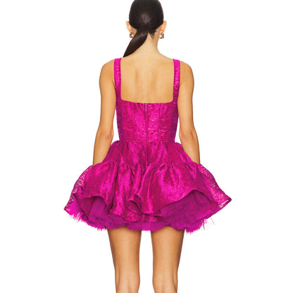 Strapless Square Neck Mini Dress - vevewholesale
