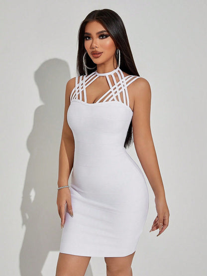 Halter Mini Dress - vevewholesale