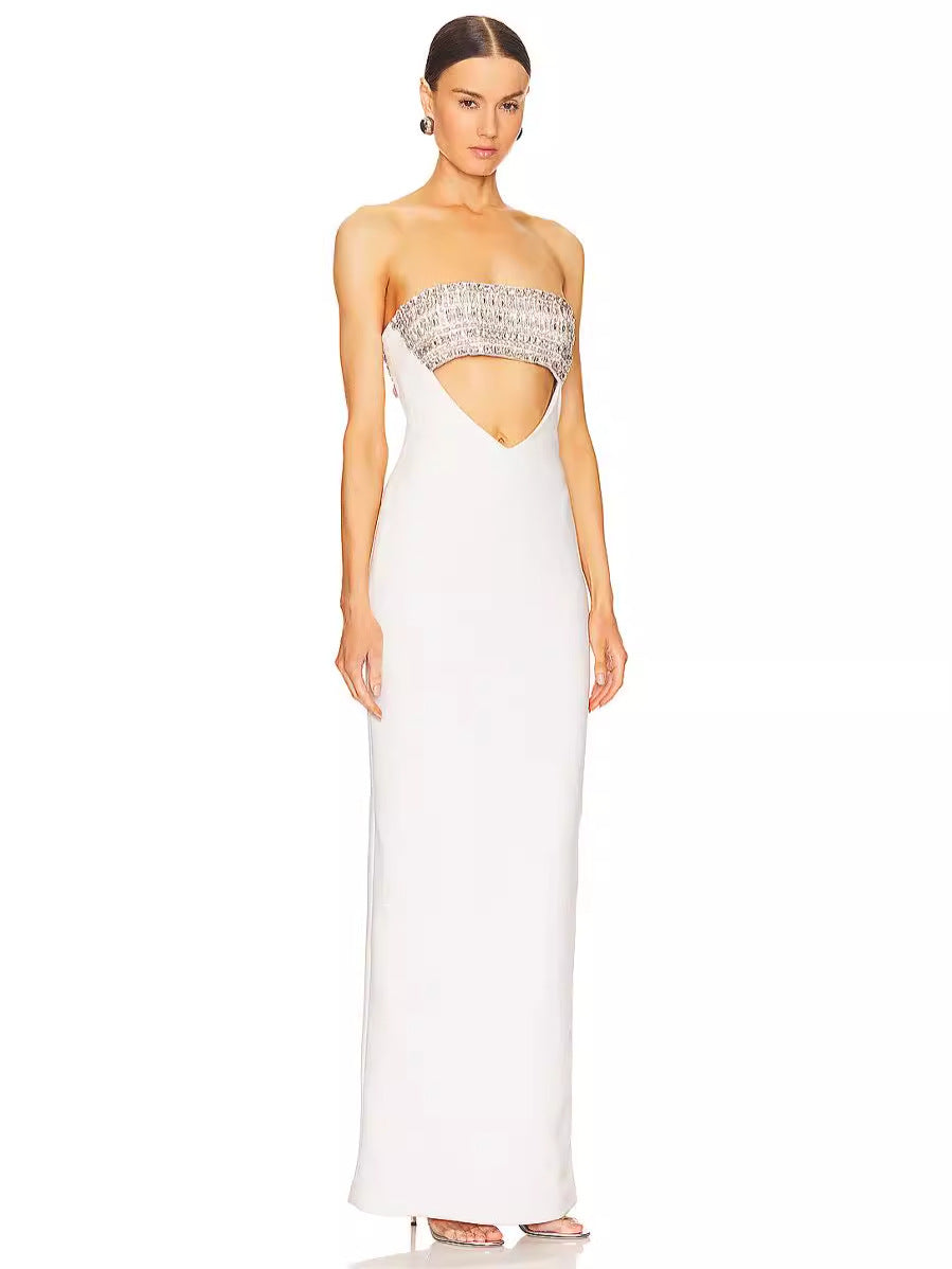 Diamond Strapless Maxi Dress - vevewholesale