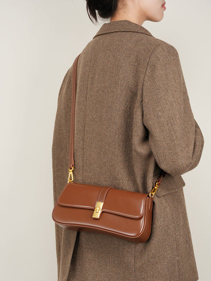 French Cowhide One Shoulder Bag - vevewholesale