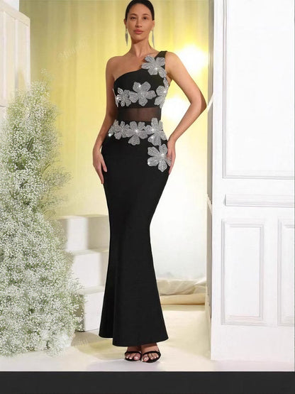 Rhinestone Maxi Dress - vevewholesale
