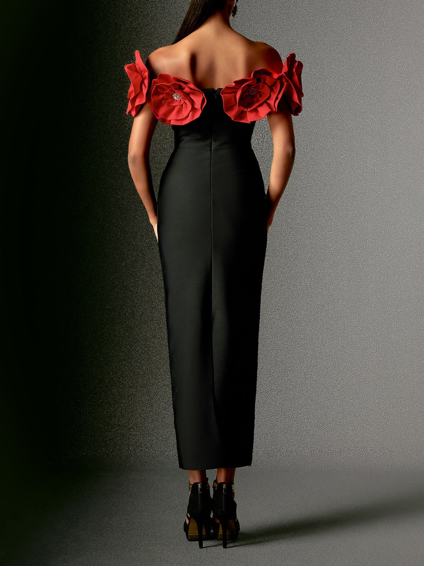 Strapless Large Flowers Maxi Dress - vevewholesale