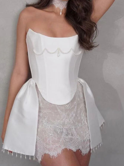 Pearl lace bandage - vevewholesale