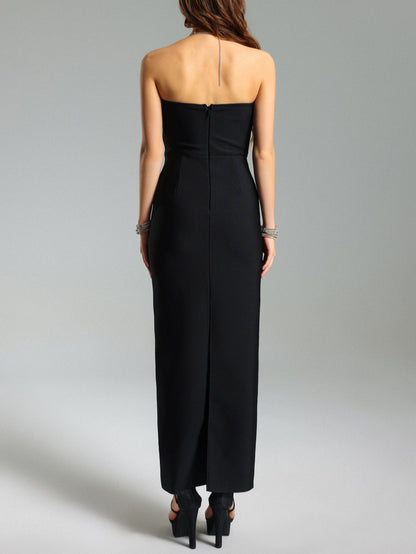 Snake-Shaped Strapless Maxi Dress - vevewholesale