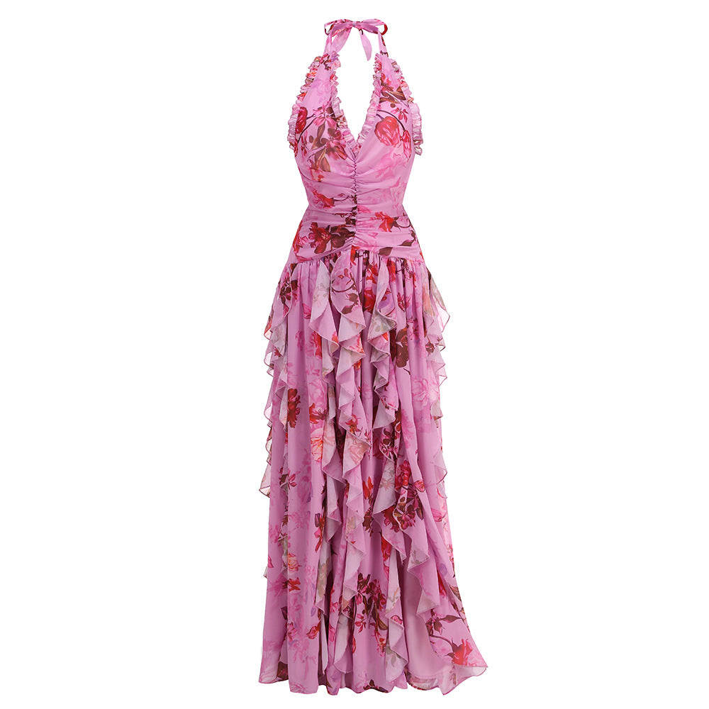 Sleeveless Floral Maxi Dress - vevewholesale