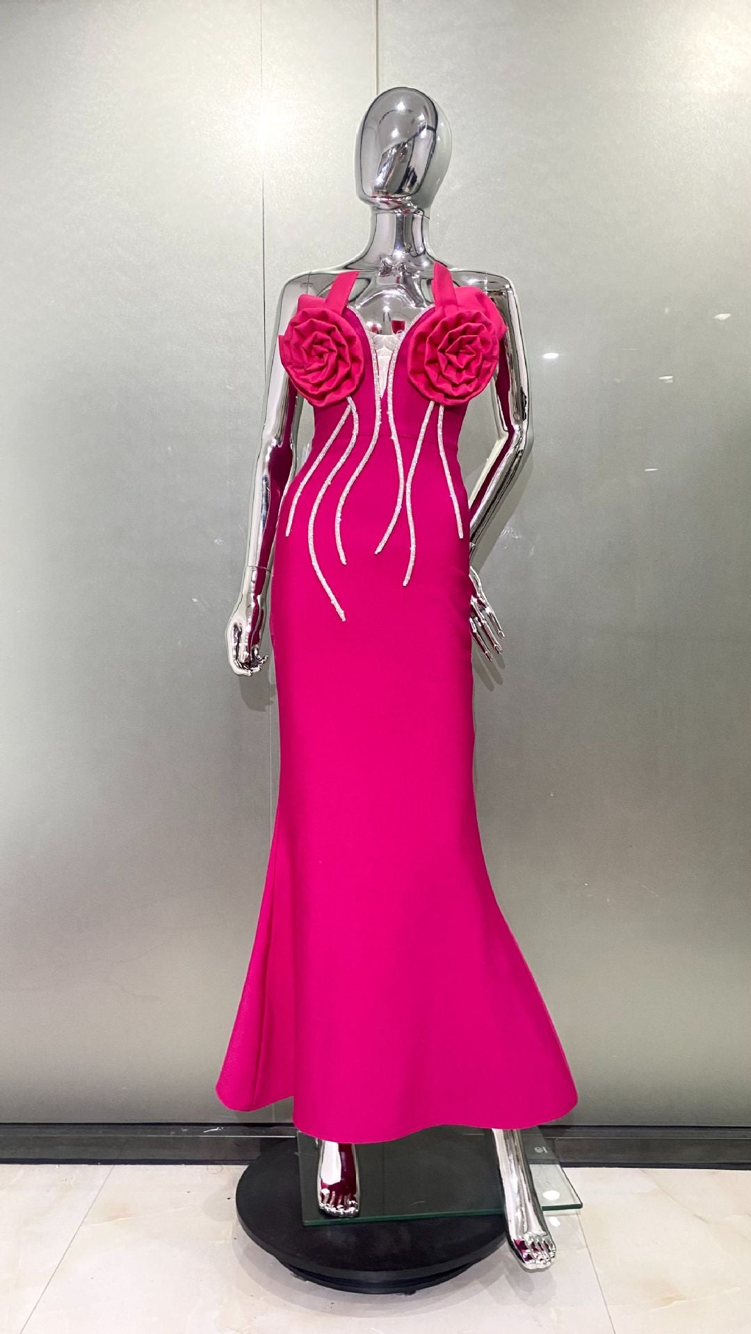 Flower Strapless Maxi Dress - vevewholesale