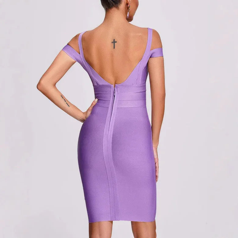 Backless Bodycon Mini Dress - vevewholesale