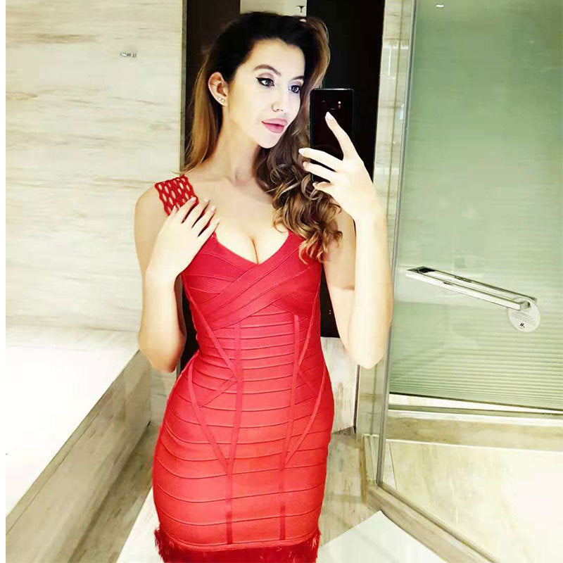 Lace Halter Mini Dress - vevewholesale