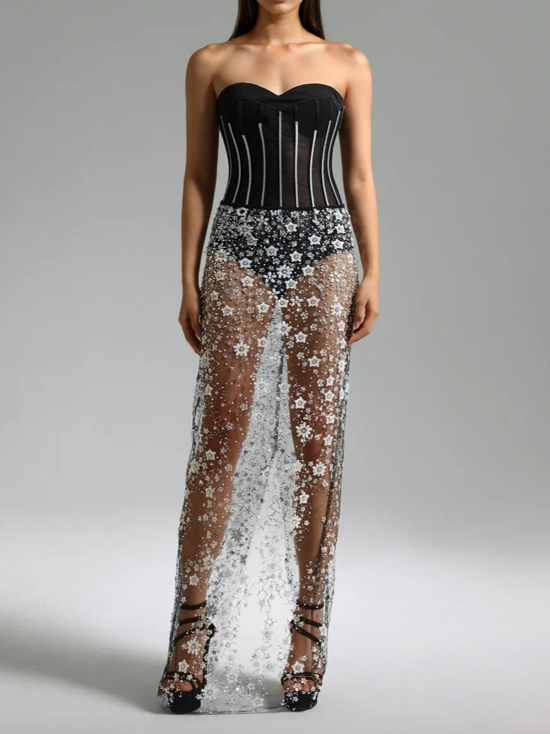 Mesh Jumpsuit Two Pieces - vevewholesale