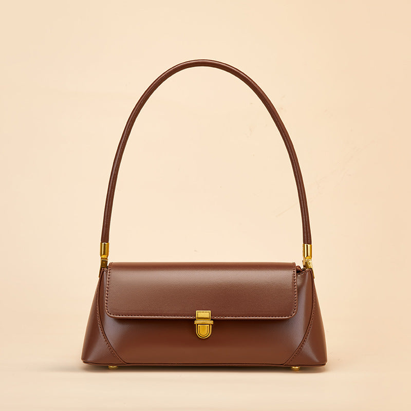 French Genuine Leather Underarm Bag - vevewholesale