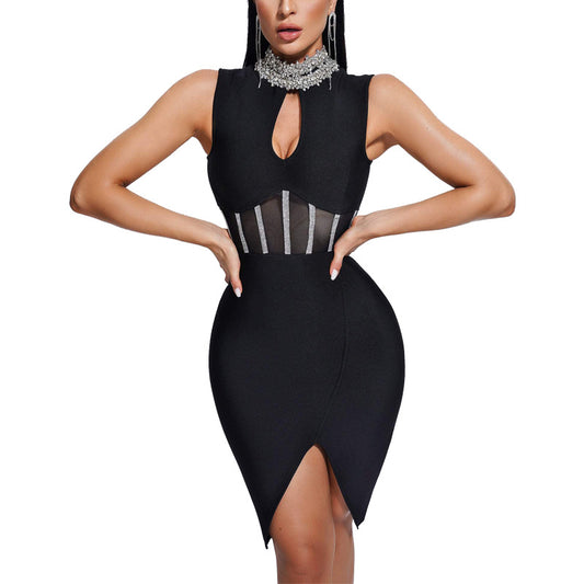 Cut -Out Mesh Mini Dress - vevewholesale