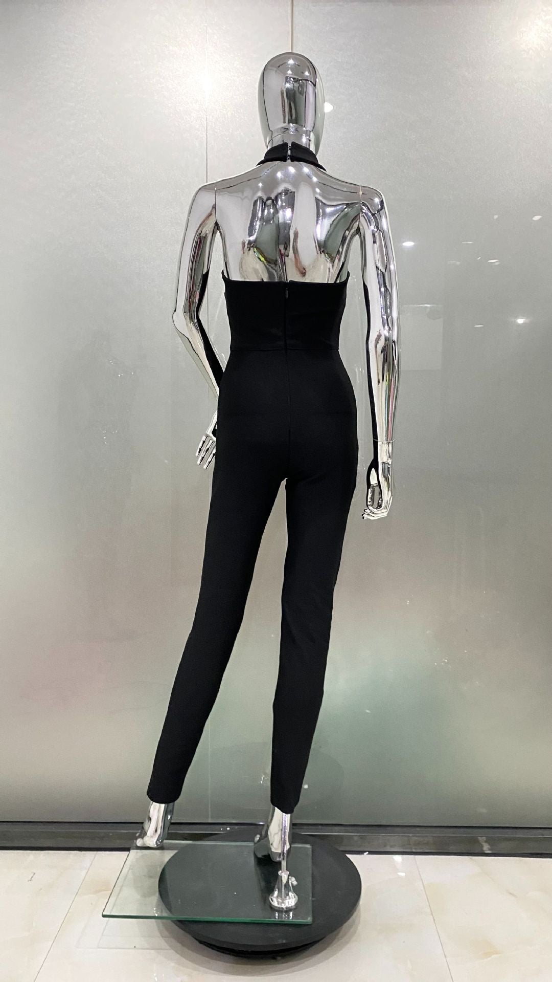 Sexy V Neck Halter Jumpsuit - vevewholesale