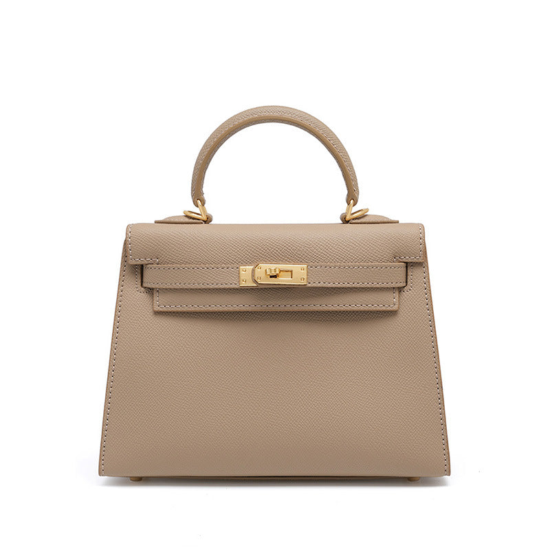 Cowhide Kelly Handbag - vevewholesale