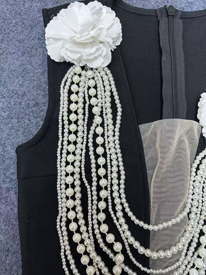 Pearl Necklace Maxi Dress - vevewholesale