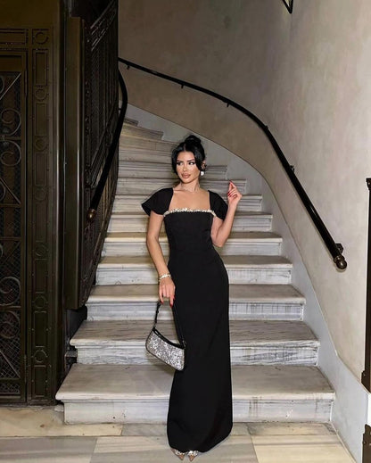 Bandage evening dress-black - vevewholesale