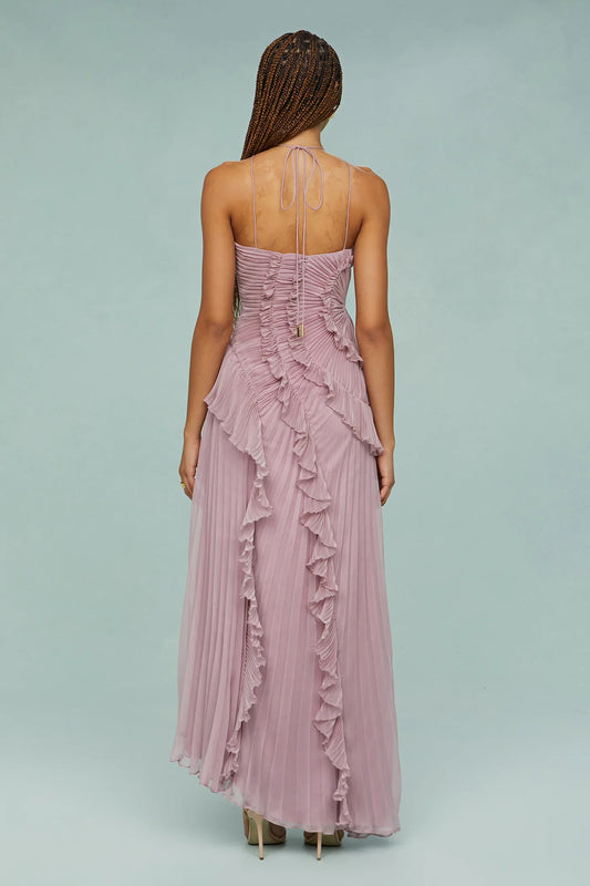 Chiffon Ruffled Long Dress
