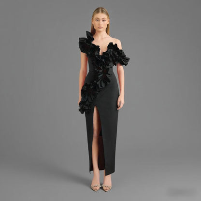 Fungus Long Dress-Black - vevewholesale