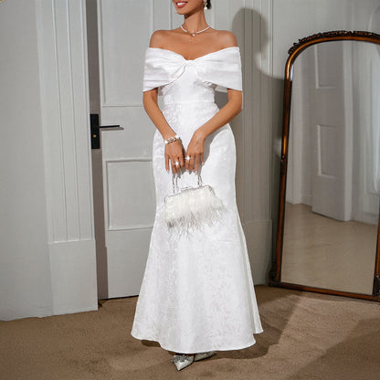 Elegant Strapless Long Dress
