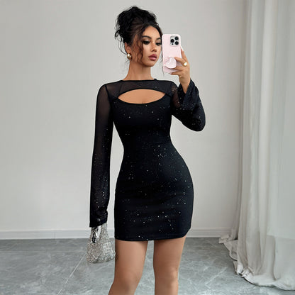 Simple Long-Sleeved Mini Dress