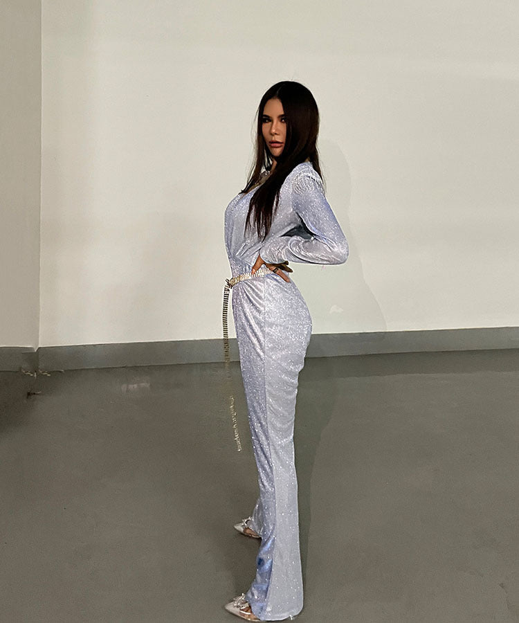V Neck Jumpsuit - vevewholesale
