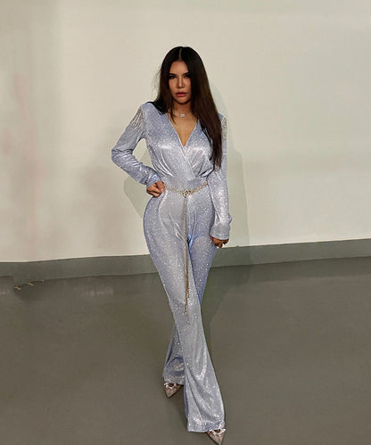V Neck Jumpsuit - vevewholesale